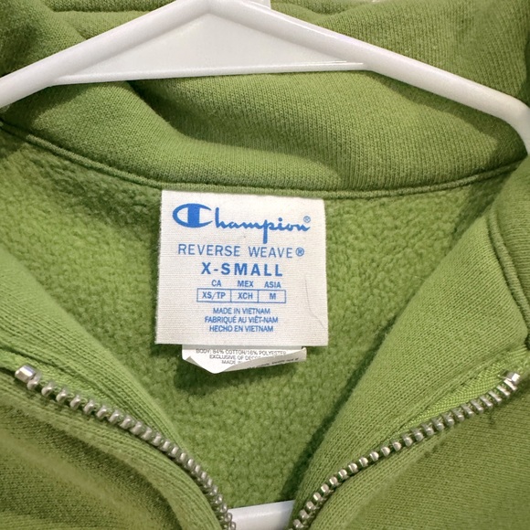 Green Champion Quarter-Zip Sweatshirt - Picture 3 of 3